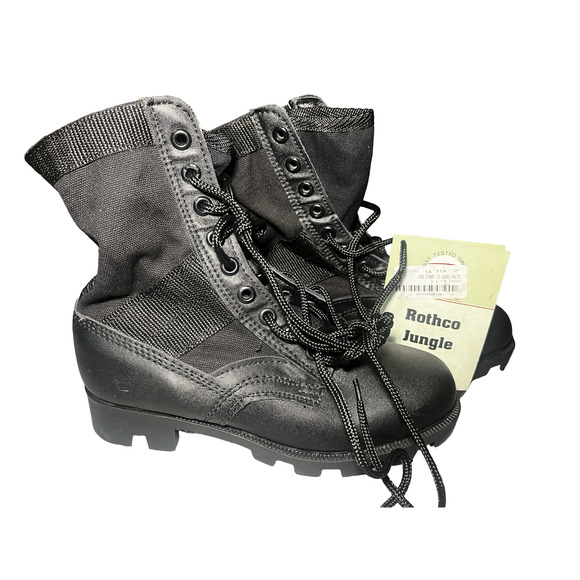 Rothco Jungle Boots Mens Size 5 Women's 7 Black Combat Military Panama Sole 5081 - Picture 1 of 8